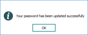 Password changed